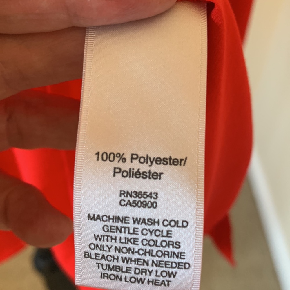 Van Heusen Soft Button Down Red Blouse. Front Poc… - image 4